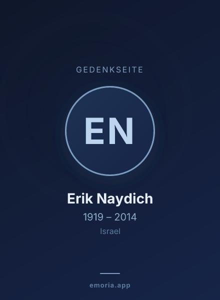 Gedenkportrait von Erik Naydich