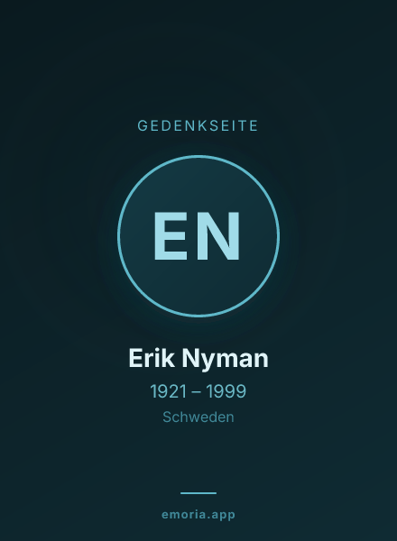 Gedenkportrait von Erik Nyman