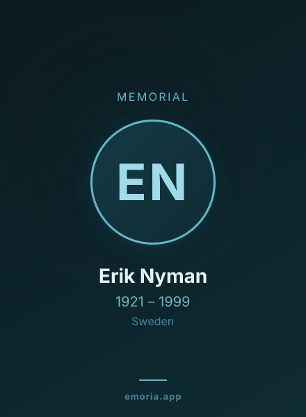 Memorial portrait of Erik Nyman
