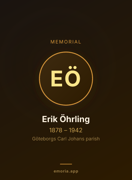 Memorial portrait of Erik Öhrling