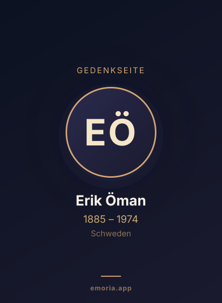 Gedenkportrait von Erik Öman