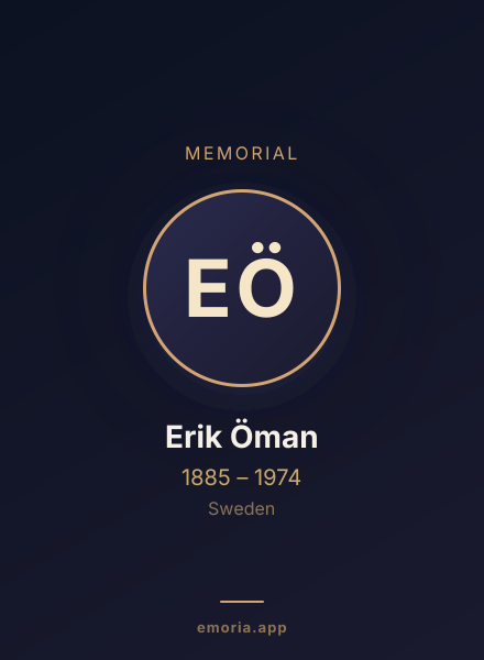 Memorial portrait of Erik Öman
