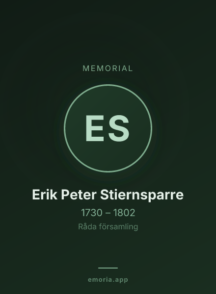 Memorial portrait of Erik Peter Stiernsparre