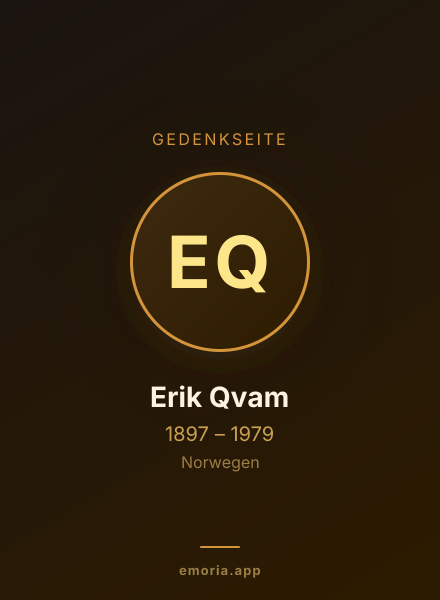 Gedenkportrait von Erik Qvam