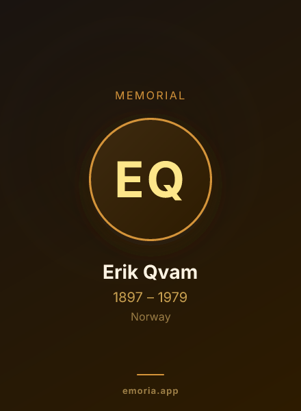 Memorial portrait of Erik Qvam
