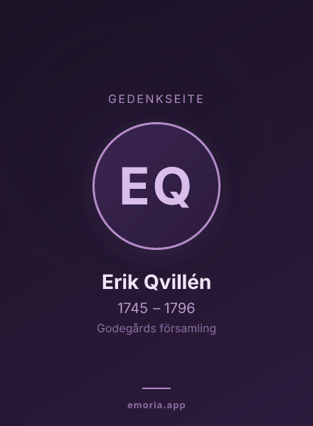 Gedenkportrait von Erik Qvillén
