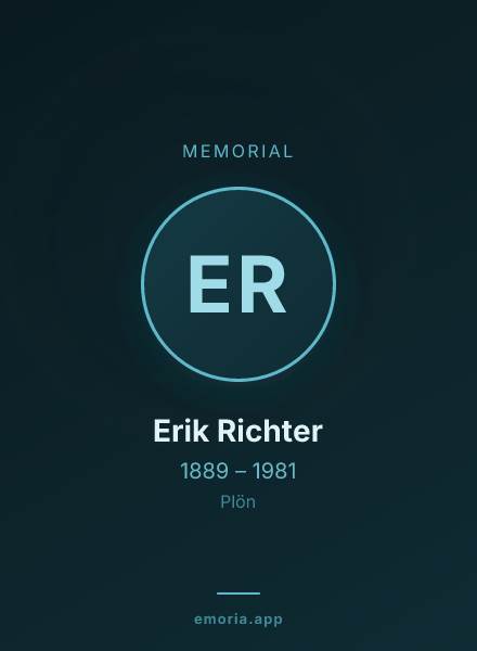 Memorial portrait of Erik Richter