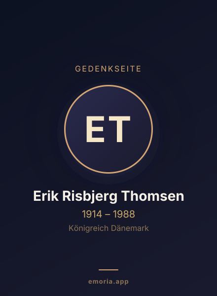 Gedenkportrait von Erik Risbjerg Thomsen