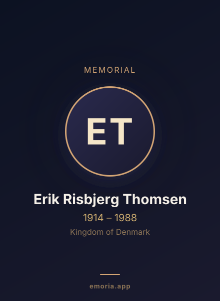 Memorial portrait of Erik Risbjerg Thomsen