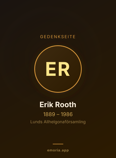 Gedenkportrait von Erik Rooth