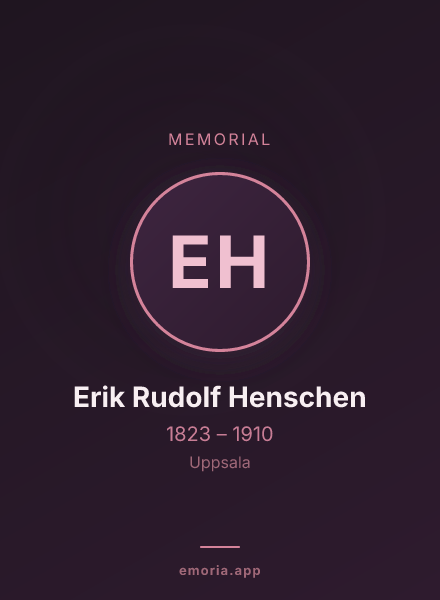 Memorial portrait of Erik Rudolf Henschen