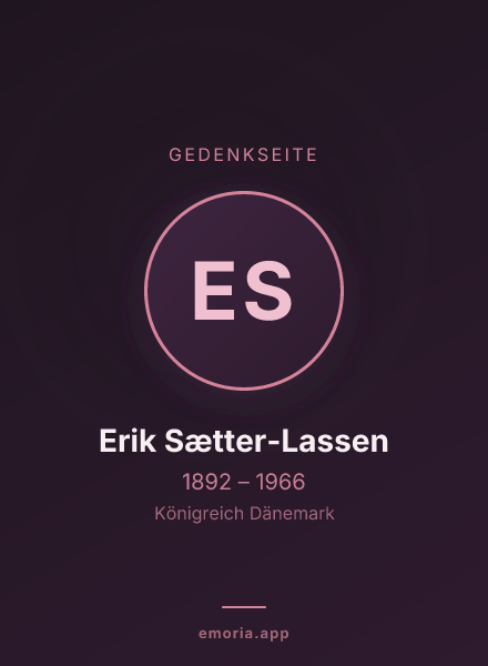 Gedenkportrait von Erik Sætter-Lassen