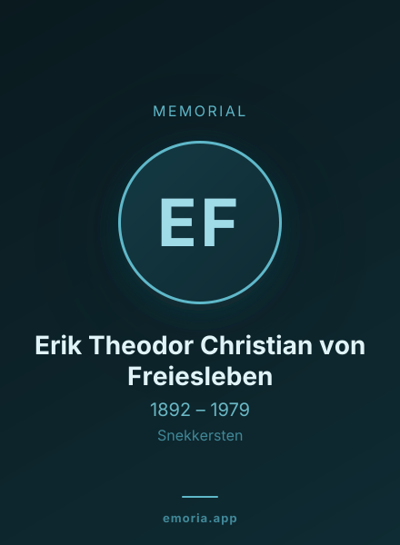 Memorial portrait of Erik Theodor Christian von Freiesleben