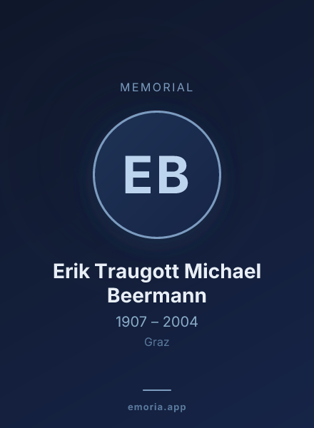 Memorial portrait of Erik Traugott Michael Beermann