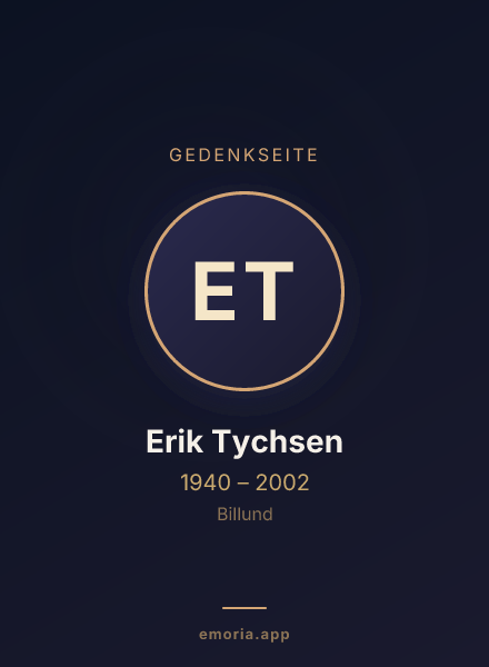 Gedenkportrait von Erik Tychsen
