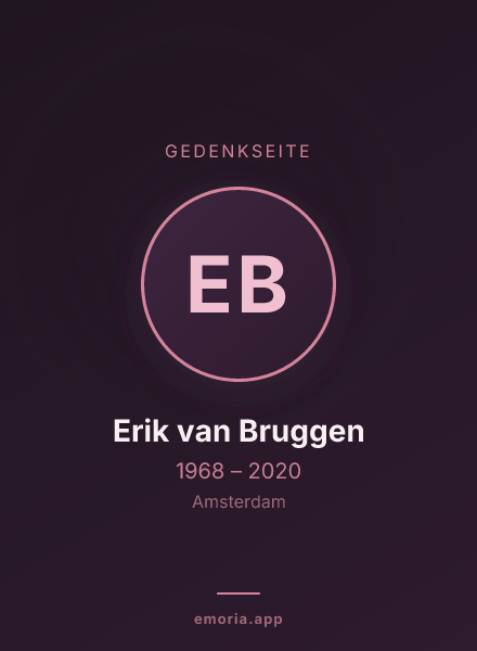 Gedenkportrait von Erik van Bruggen