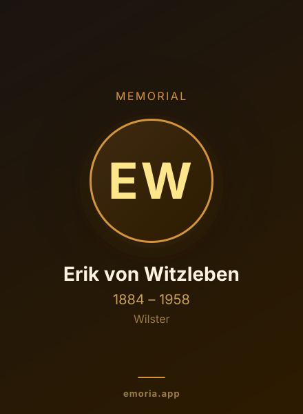 Memorial portrait of Erik von Witzleben