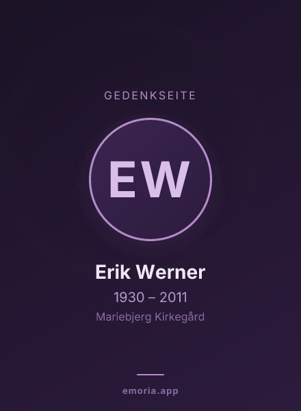 Gedenkportrait von Erik Werner