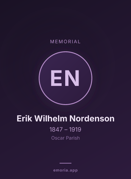 Memorial portrait of Erik Wilhelm Nordenson