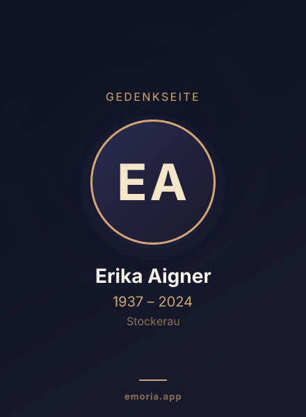 Gedenkportrait von Erika Aigner
