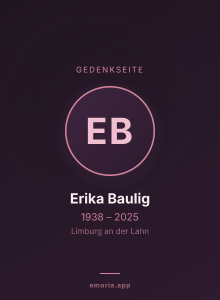 Gedenkportrait von Erika Baulig