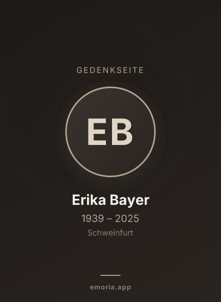 Gedenkportrait von Erika Bayer