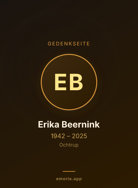 Gedenkportrait von Erika Beernink