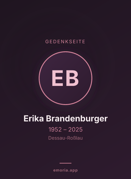 Gedenkportrait von Erika Brandenburger