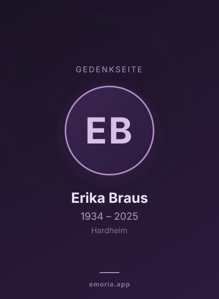 Gedenkportrait von Erika Braus