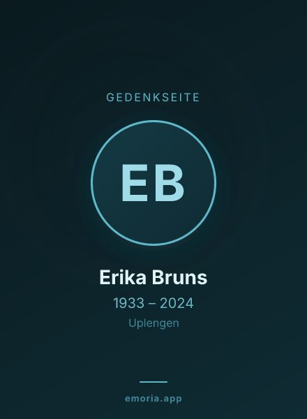 Gedenkportrait von Erika Bruns