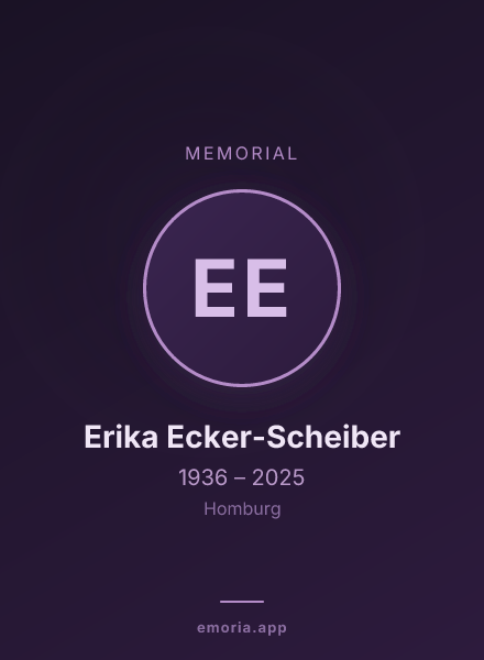 Memorial portrait of Erika Ecker-Scheiber