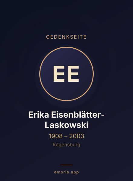 Gedenkportrait von Erika Eisenblätter-Laskowski