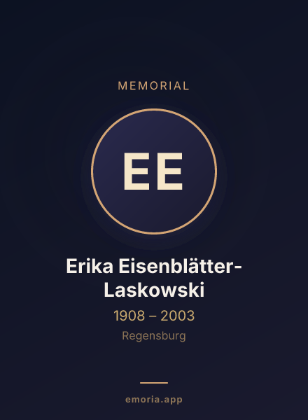 Memorial portrait of Erika Eisenblätter-Laskowski
