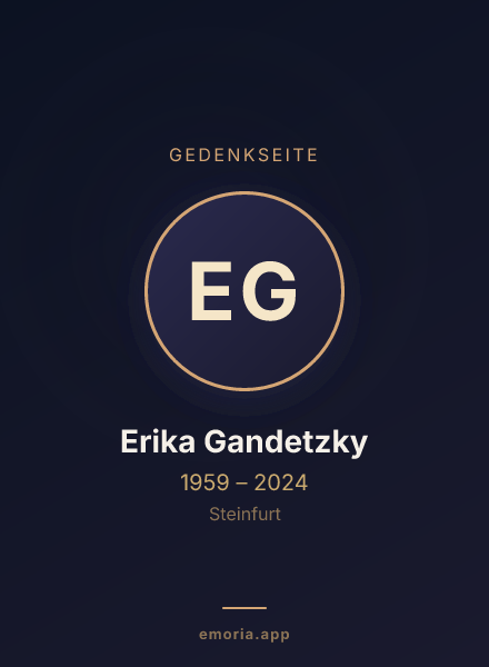 Gedenkportrait von Erika Gandetzky