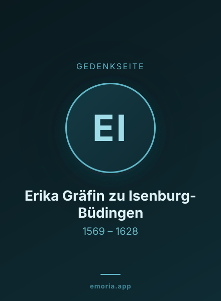 Gedenkportrait von Erika Gräfin zu Isenburg-Büdingen