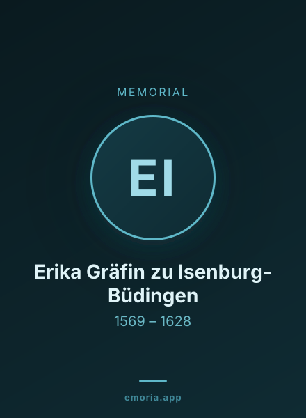 Memorial portrait of Erika Gräfin zu Isenburg-Büdingen