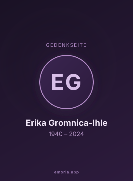 Gedenkportrait von Erika Gromnica-Ihle