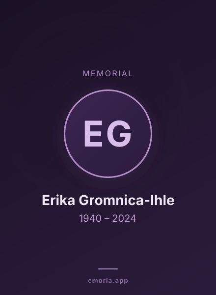 Memorial portrait of Erika Gromnica-Ihle
