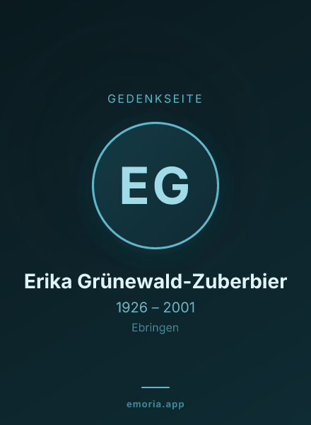 Gedenkportrait von Erika Grünewald-Zuberbier