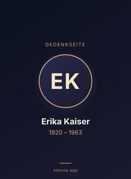 Gedenkportrait von Erika Kaiser