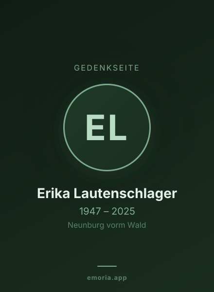 Gedenkportrait von Erika Lautenschlager