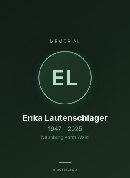 Memorial portrait of Erika Lautenschlager