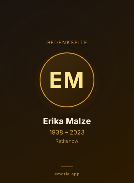 Gedenkportrait von Erika Malze