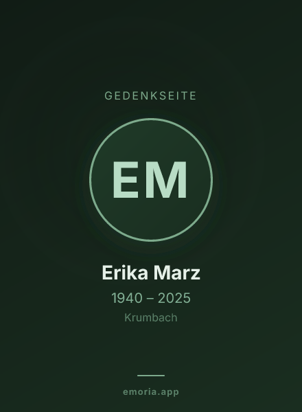 Gedenkportrait von Erika Marz