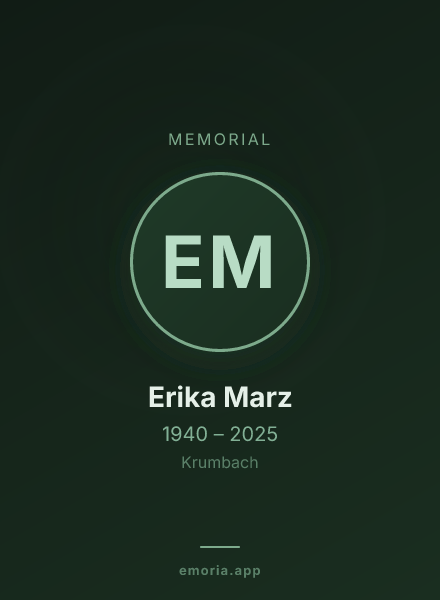 Memorial portrait of Erika Marz
