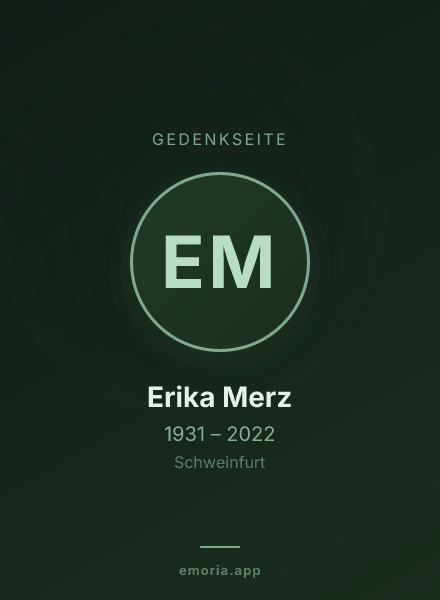 Gedenkportrait von Erika Merz