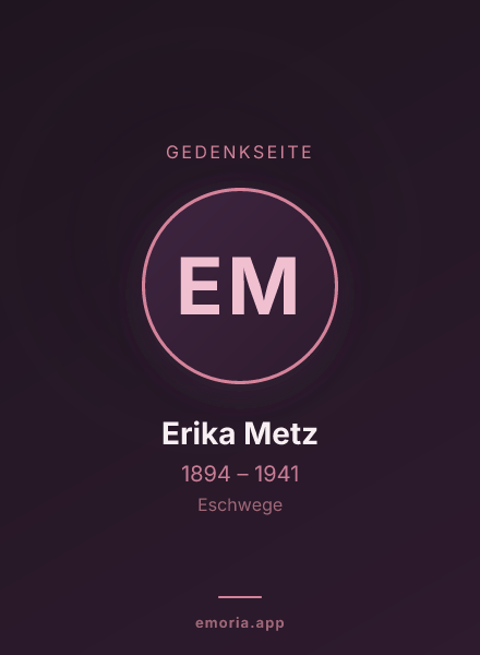 Gedenkportrait von Erika Metz