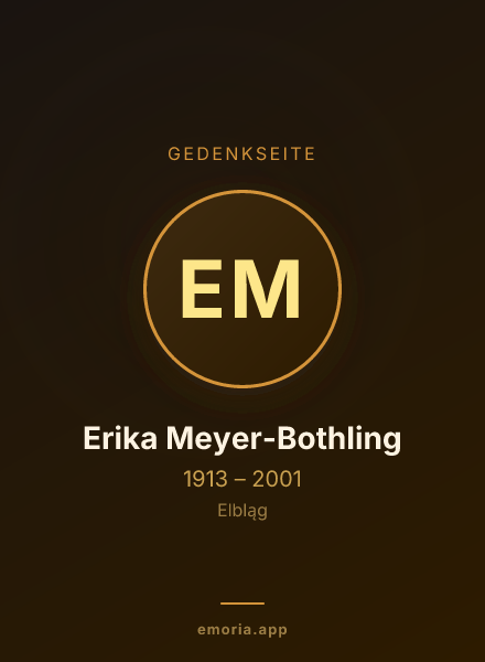 Gedenkportrait von Erika Meyer-Bothling
