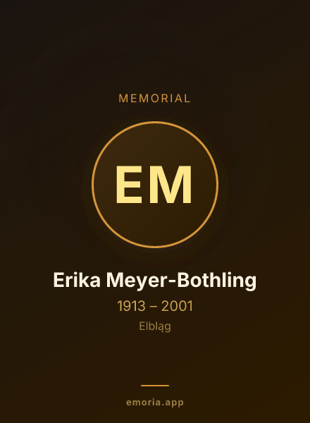 Memorial portrait of Erika Meyer-Bothling