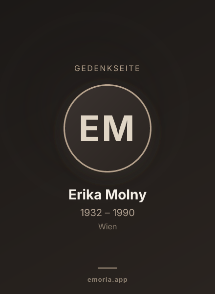 Gedenkportrait von Erika Molny